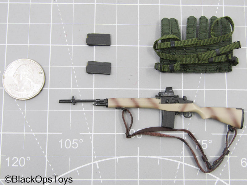 Load image into Gallery viewer, 1/12 Black Hawk Down M14 Rifle &amp; Chest Rig Set (Crazy Figure)
