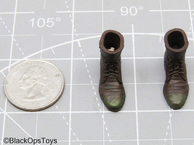 Load image into Gallery viewer, 1/12 Brown Combat Boots (Peg Type) (READ DESC)
