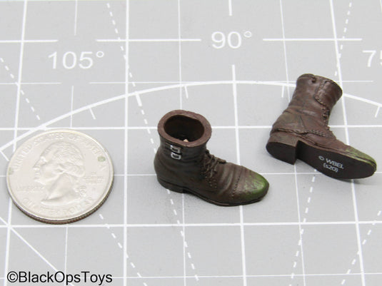 1/12 Brown Combat Boots (Peg Type) (READ DESC)