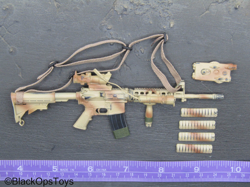 Load image into Gallery viewer, Desert Camo M4 Rifle w/Attachments
