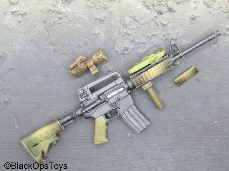 Load image into Gallery viewer, Green Camo M4 Rifle w/Attachments
