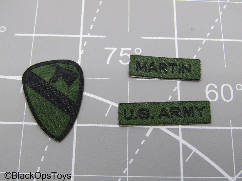 Load image into Gallery viewer, US Army 1st Cavalry Division Patch &amp; Name Tape Set
