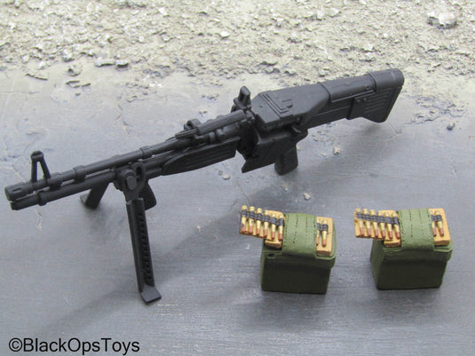 Vietnam M60 Light Machine Gun w/Molded Ammo Boxes