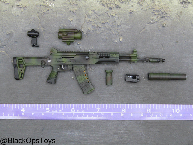 Load image into Gallery viewer, Russian Spetsnaz MVD SOBR - Camo AK-12 Rifle w/Attachment Set
