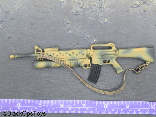 Green Camo M16 Rifle w/M203 Grenade Launcher