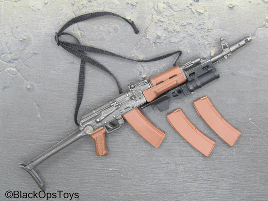 AK47 Rifle w/Folding Stock & GP-25 Grenade Launcher