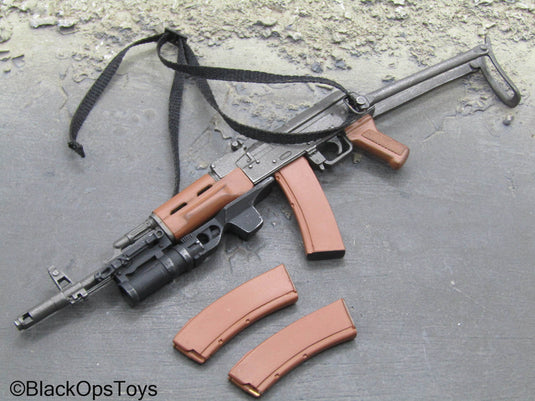 AK47 Rifle w/Folding Stock & GP-25 Grenade Launcher