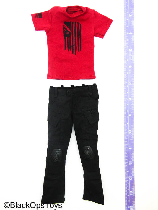 HRT Minuteman - Red Shirt & Black Pants