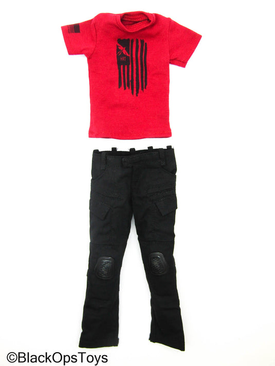 HRT Minuteman - Red Shirt & Black Pants