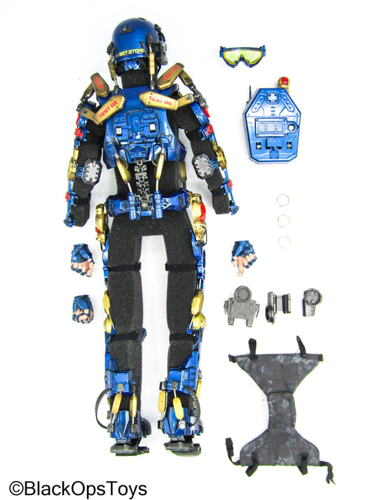 Exo Suit Test-02 - Full Mech Suit w/Helmet, Visor & Attachable Holsters