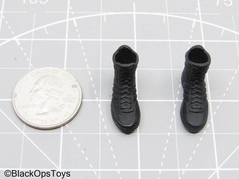 Load image into Gallery viewer, 1/12 Black Combat Boots (Peg Type) (READ DESC)
