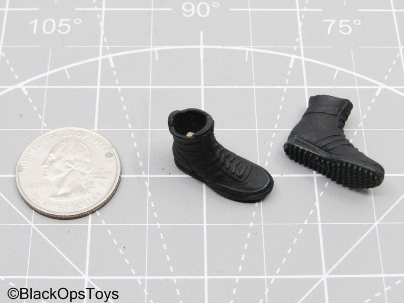 Load image into Gallery viewer, 1/12 Black Combat Boots (Peg Type) (READ DESC)
