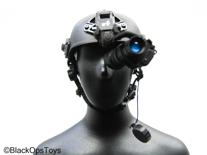 Load image into Gallery viewer, Black Combat Helmet w/NVG
