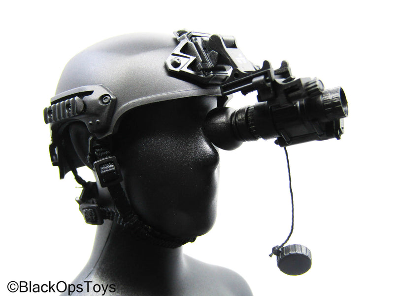 Load image into Gallery viewer, Black Combat Helmet w/NVG
