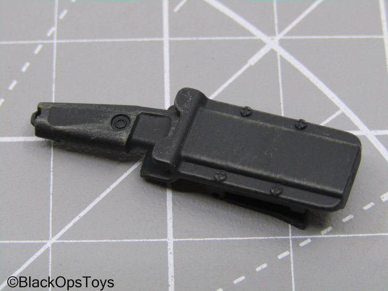 Load image into Gallery viewer, Black Combat Knife w/MOLLE Compatible Sheath
