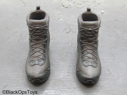 Wasteland Ranger - Black & Brown Combat Boots (Peg Type)
