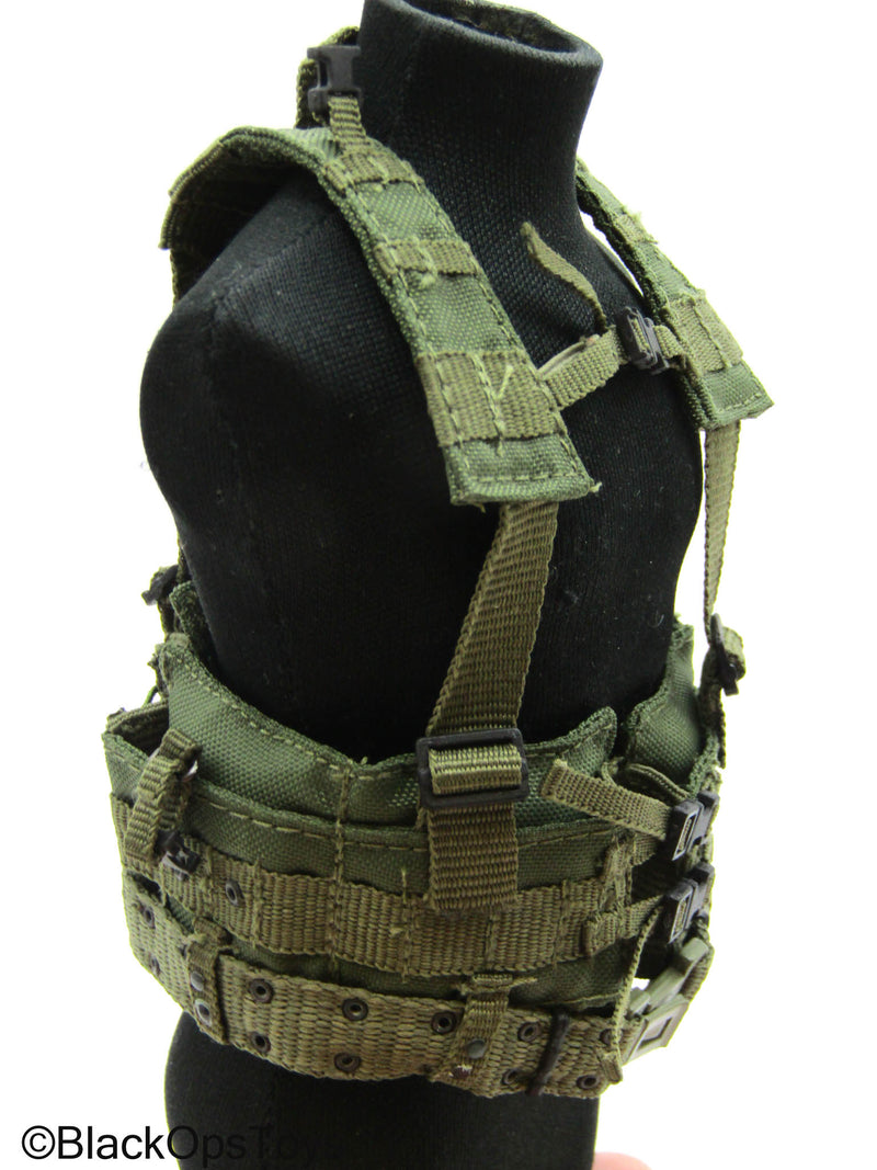 Load image into Gallery viewer, Vietnam MOLLE Battle Belt w/Harness &amp; Pouch Set
