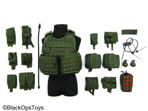 Soldier Story SS020 Green MOLLE RAV Assault Vest w/Pouch Set