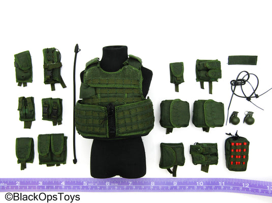 Soldier Story SS020 Green MOLLE RAV Assault Vest w/Pouch Set