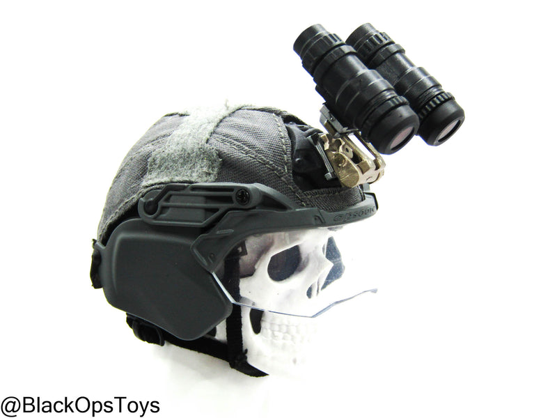 Load image into Gallery viewer, ZERT AMG Juggernaut - Wolf Grey Helmet w/NVG &amp; Face Shield Set
