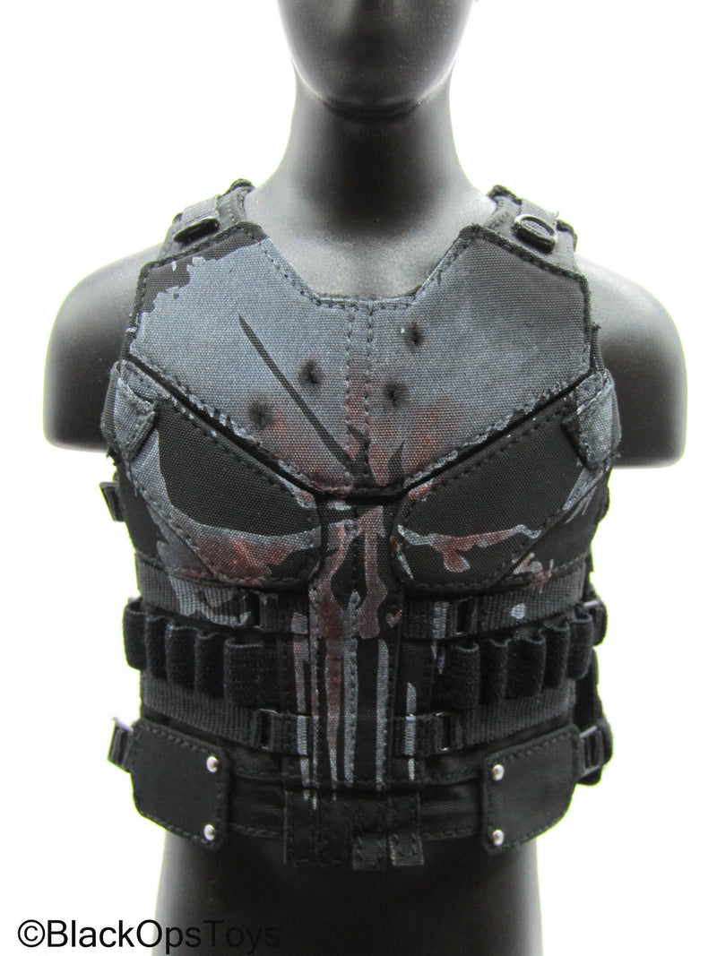 Load image into Gallery viewer, The Punisher &quot;Frank&quot; - Bloody Black Chest Armor
