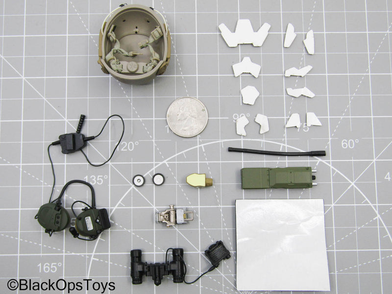 Load image into Gallery viewer, Snakeskin Camo Combat Helmet w/NVG &amp; Communications Set
