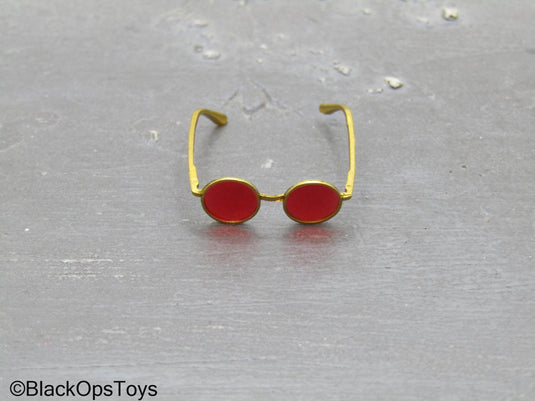 Poker Kingdom LTD - Nell - Gold Like Circular Sunglasses