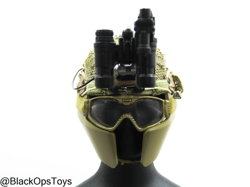 Load image into Gallery viewer, Custom Multicam Helmet w/NVG &amp; Goggles Set
