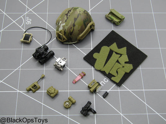 Custom Multicam Helmet w/NVG & Goggles Set