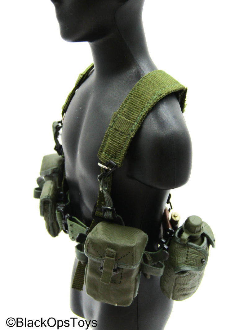 Load image into Gallery viewer, TET Offensive M60 Gunner - Green Battle Belt w/Pouch &amp; Pistol Set

