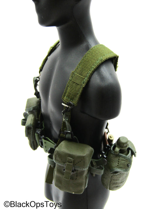 TET Offensive M60 Gunner - Green Battle Belt w/Pouch & Pistol Set