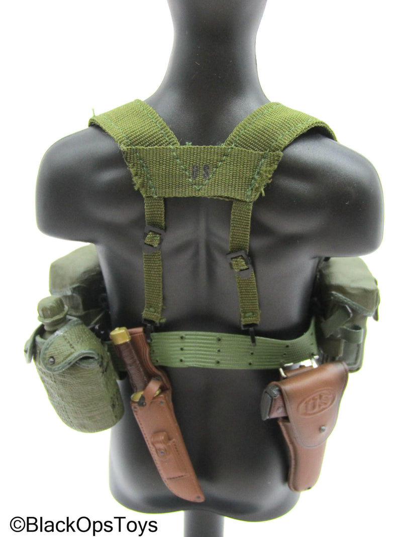 Load image into Gallery viewer, TET Offensive M60 Gunner - Green Battle Belt w/Pouch &amp; Pistol Set
