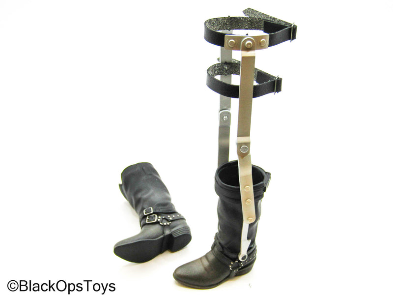Load image into Gallery viewer, Mad Max - Weathered Boots w/Leg Brace (Peg Type READ DESC)
