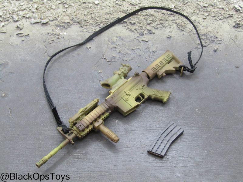 Load image into Gallery viewer, Bam 1/6 Camo M4 Rifle w/Attachment Set (Toy Soldier)
