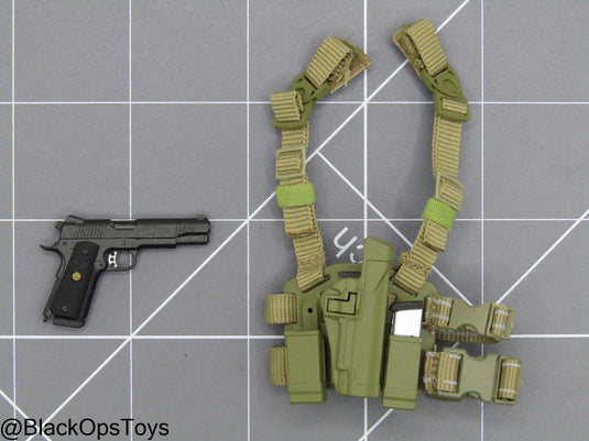1911 Pistol w/Drop Leg Holster