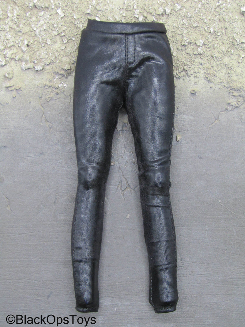 Load image into Gallery viewer, Scratch &amp; Dent (READ DESC) - Female Black Leather Like Pants
