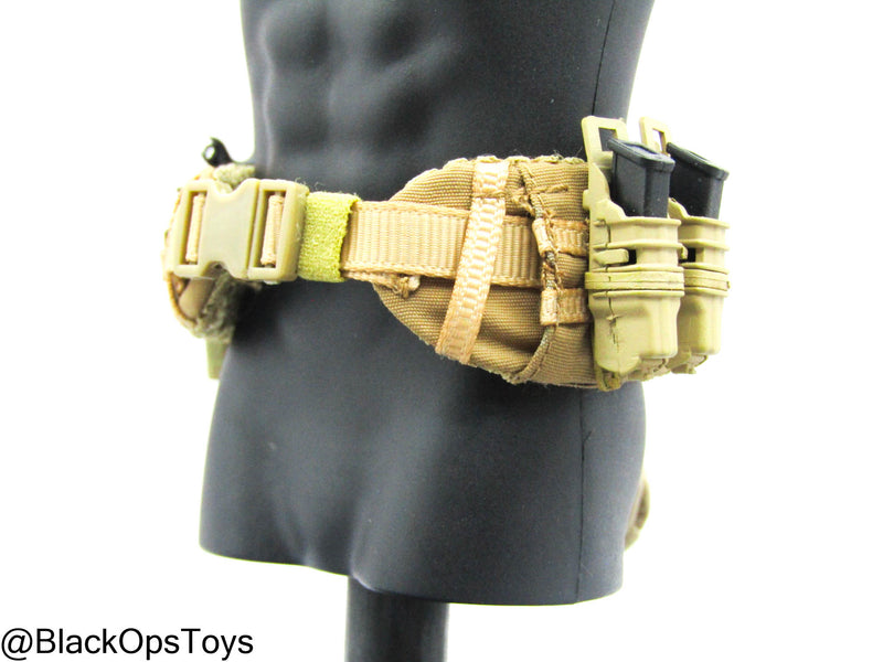 Load image into Gallery viewer, Custom Pro Built - Tan Battle Belt w/1911 Pistol &amp; Pouch Set
