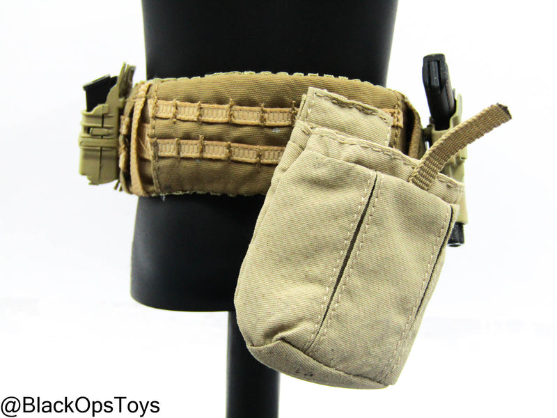 Load image into Gallery viewer, Custom Pro Built - Tan Battle Belt w/1911 Pistol &amp; Pouch Set
