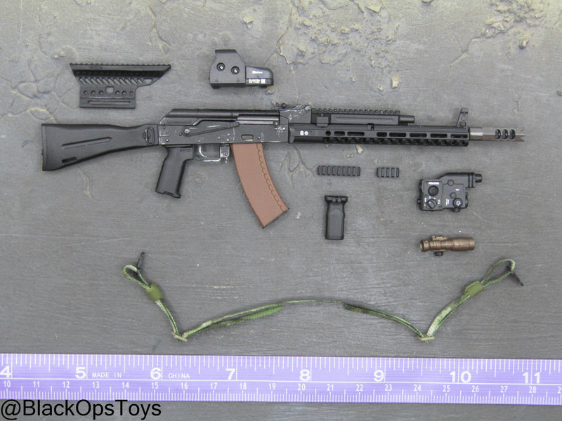 Load image into Gallery viewer, SOBR - Version R - Black AK74 Rifle w/Folding Stock &amp; Attachment Set
