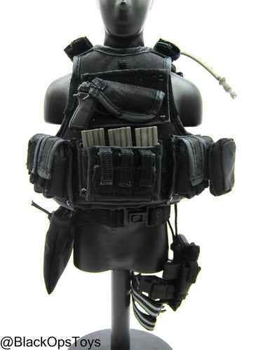 Bam 1/6 Black Battle Ready Plate Carrier w/Belt Set (ACE)