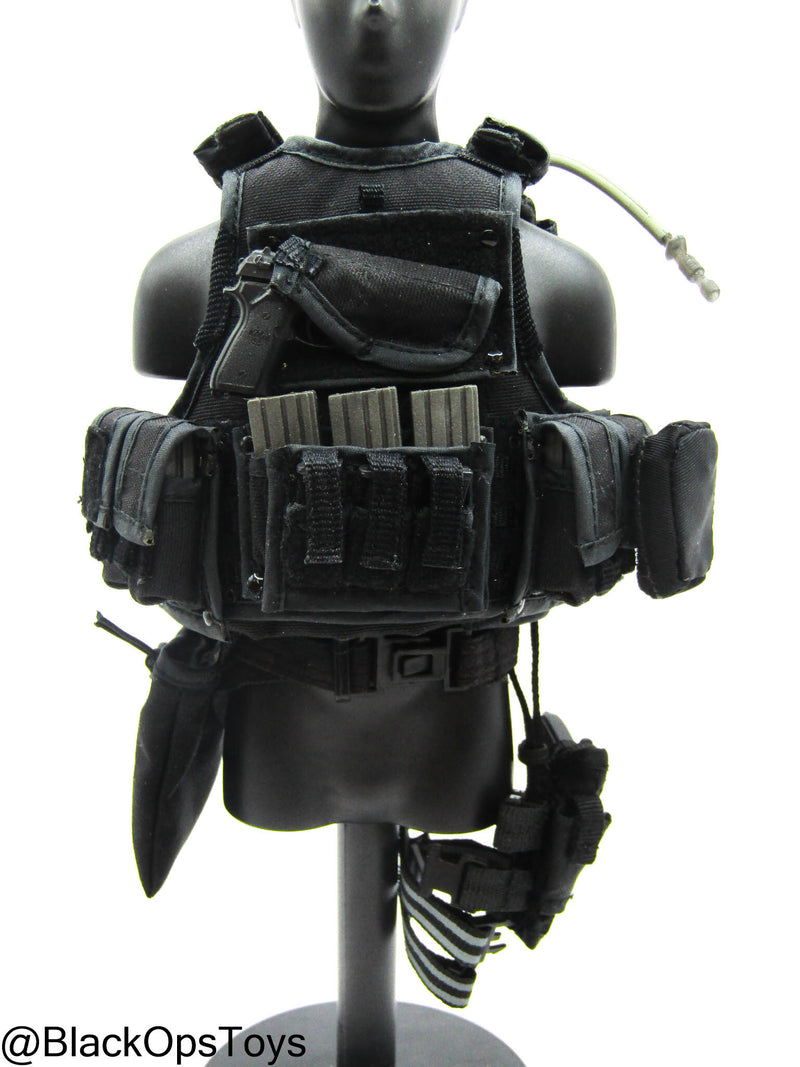 Load image into Gallery viewer, Bam 1/6 Black Battle Ready Plate Carrier w/Belt Set (ACE)
