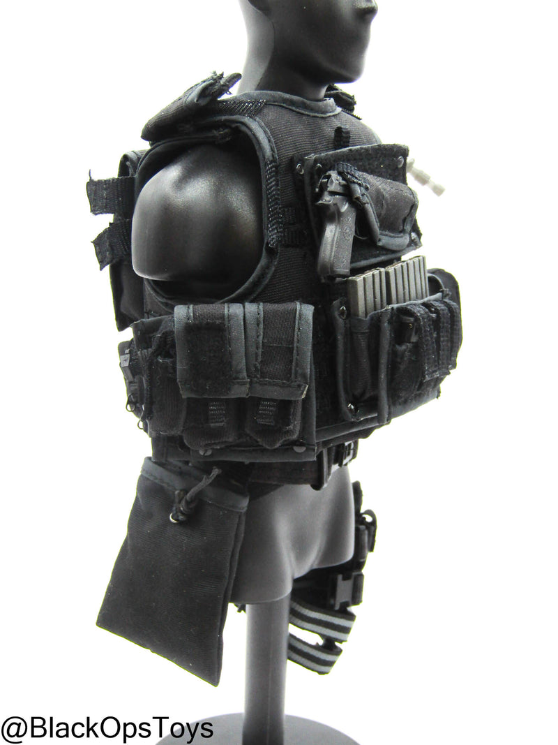 Load image into Gallery viewer, Bam 1/6 Black Battle Ready Plate Carrier w/Belt Set (ACE)
