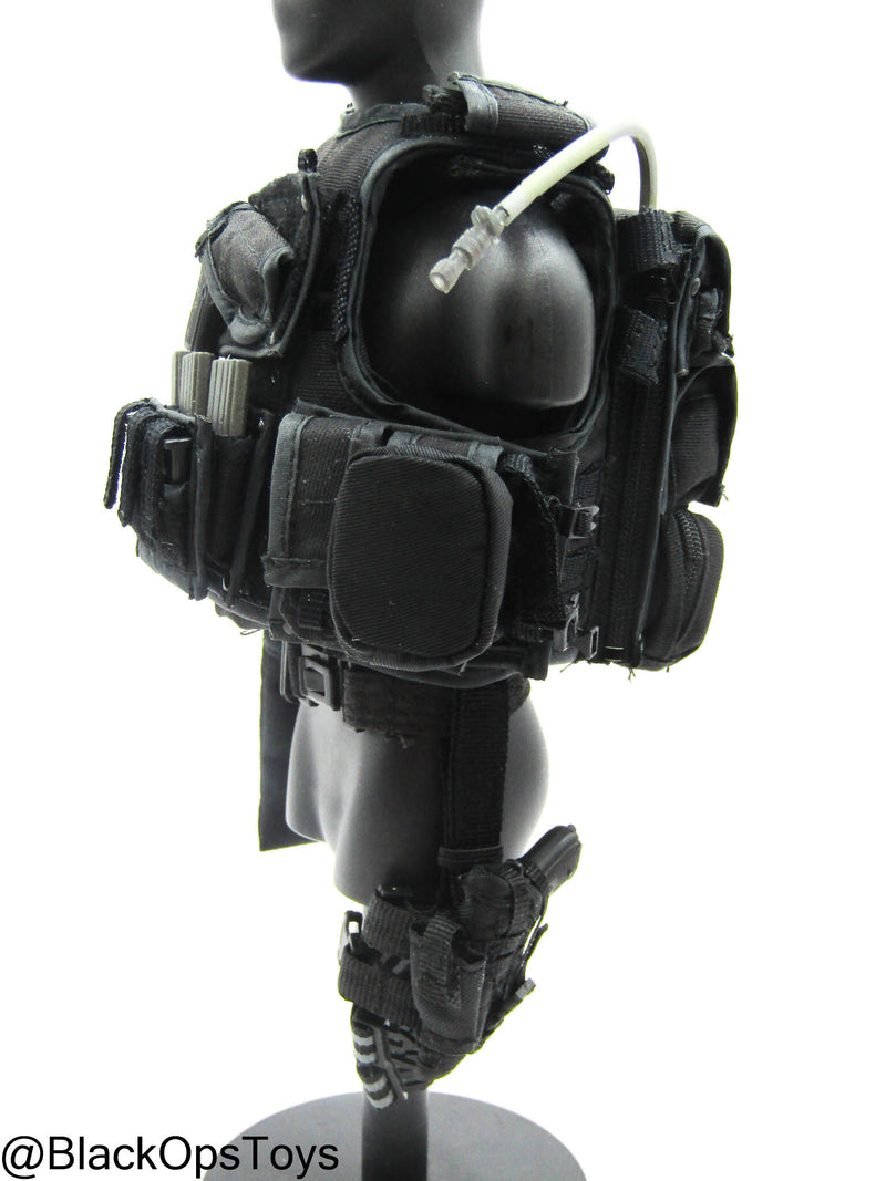 Load image into Gallery viewer, Bam 1/6 Black Battle Ready Plate Carrier w/Belt Set (ACE)
