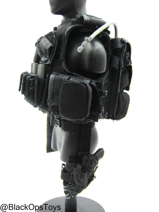 Bam 1/6 Black Battle Ready Plate Carrier w/Belt Set (ACE)