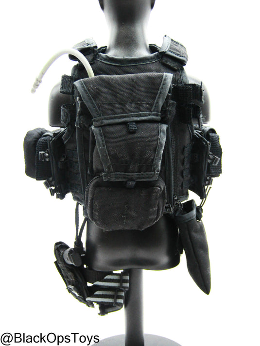 Bam 1/6 Black Battle Ready Plate Carrier w/Belt Set (ACE)