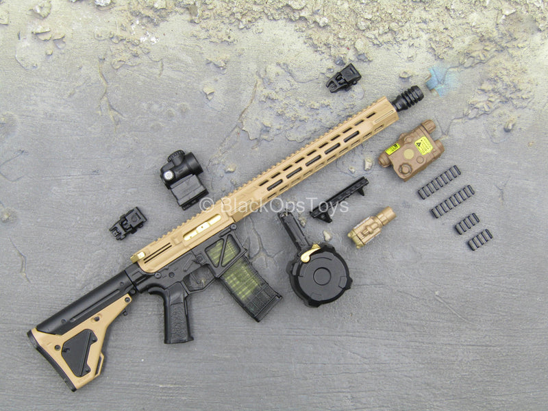 Load image into Gallery viewer, Doom's Day Kit - Black &amp; Tan 5.56 Assault Rifle w/Attachment Set
