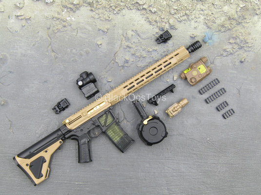 Doom's Day Kit - Black & Tan 5.56 Assault Rifle w/Attachment Set