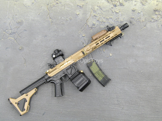 Doom's Day Kit - Black & Tan 5.56 Assault Rifle w/Attachment Set