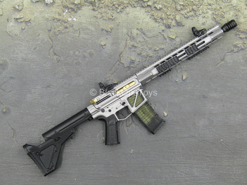 Load image into Gallery viewer, Doom&#39;s Day Kit - Black &amp; Silver Like 5.56 Assault Rifle
