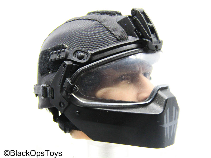 Load image into Gallery viewer, Black Ghost Serie Titans PMC Helmet w/Male Headsculpt (DAM Toys)
